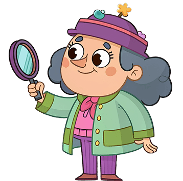 girl with magnifying glass